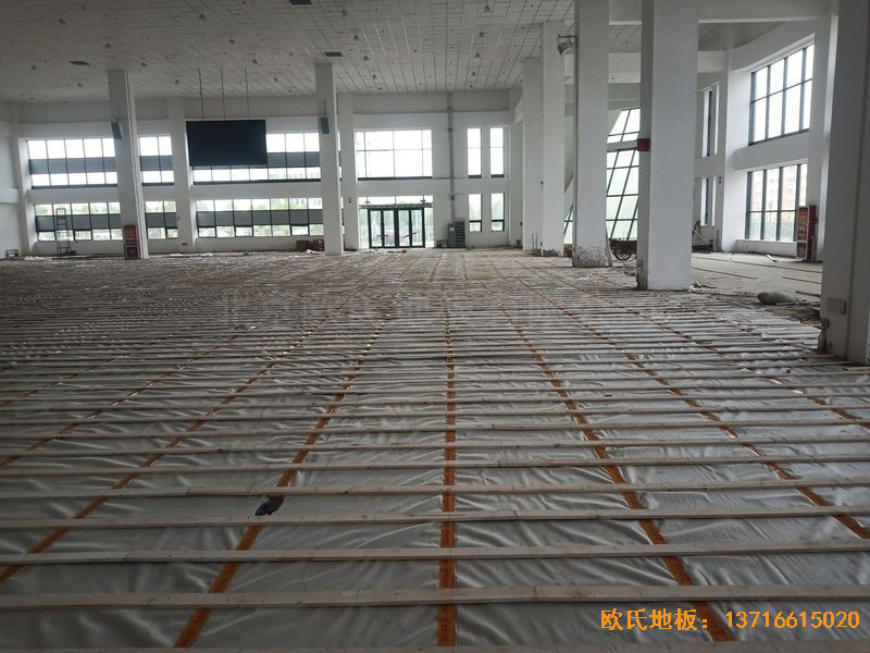 新疆和田昆玉市文化馆运动地板铺设案例
