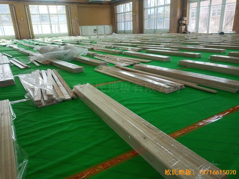 北京大兴区团河路98号运动木地板施工案例