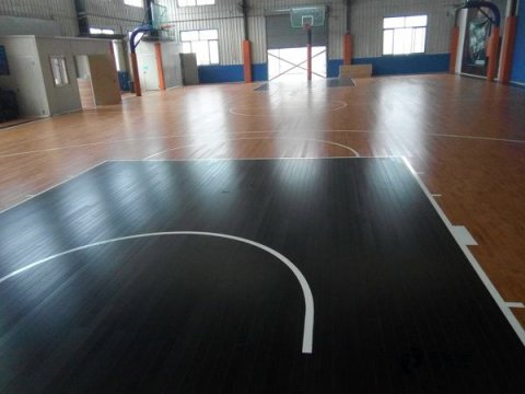 学校篮球体育木地板施工步骤
