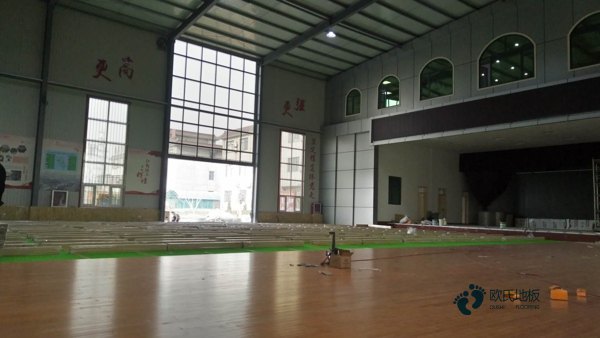 双龙骨运动篮球木地板施工价格
