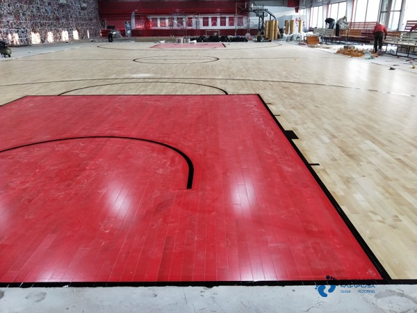 质量好篮球场馆木地板施工1