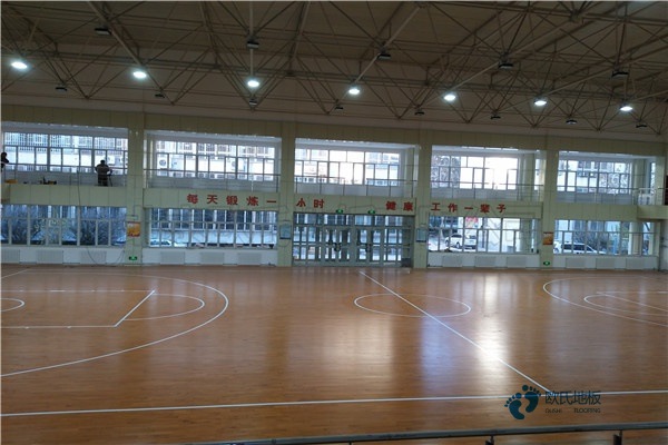 国标篮球体育地板施工2