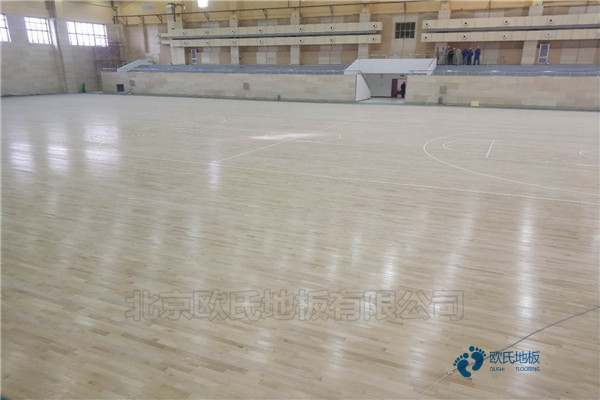 实木体育馆木地板划线3