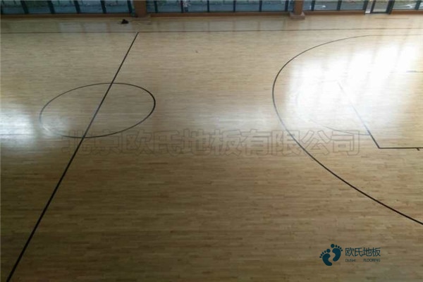 校园体育木地板施工流程3